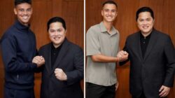 Resmi, Mees Hilgers dan Eliano Reijnders Salaman dengan Erick Thohir