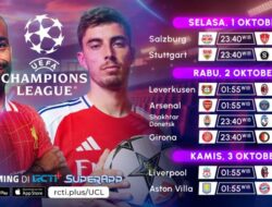 Arsenal Jamu PSG, Berikut Jadwal Live Streaming UCL Matchday ke-2 di RCTI+ SuperApp